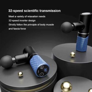 Mini Massage Gun - 32 Speeds, 4 Heads